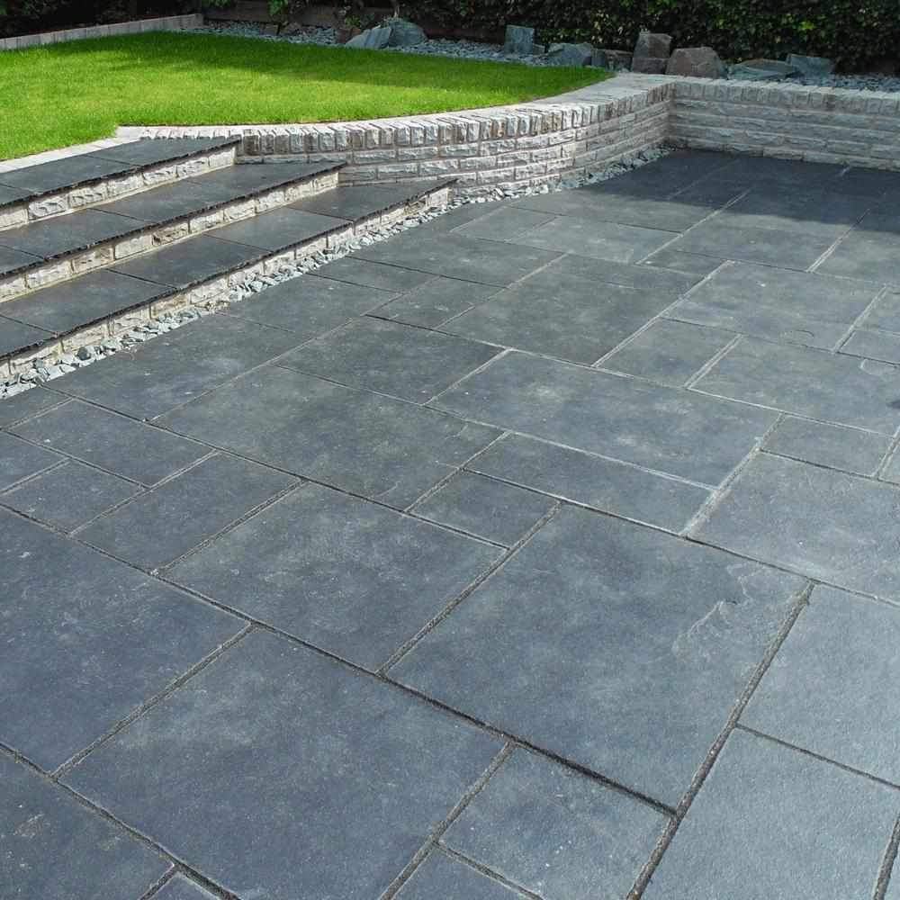 Black Limestone Natural Stone Paving.