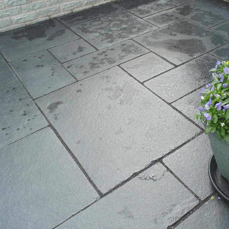 Black Limestone Natural Stone Paving.