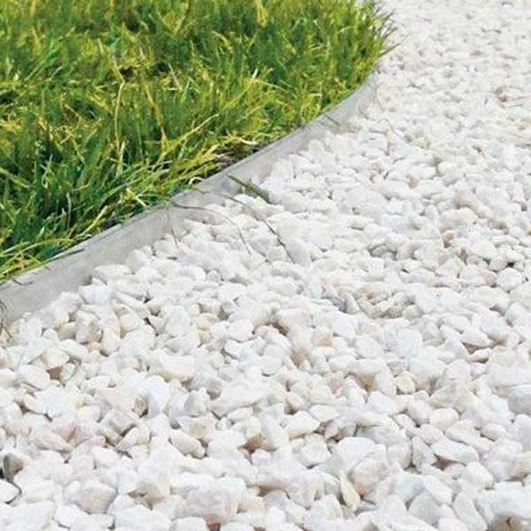 White Marble Chippings Bulk Bag.